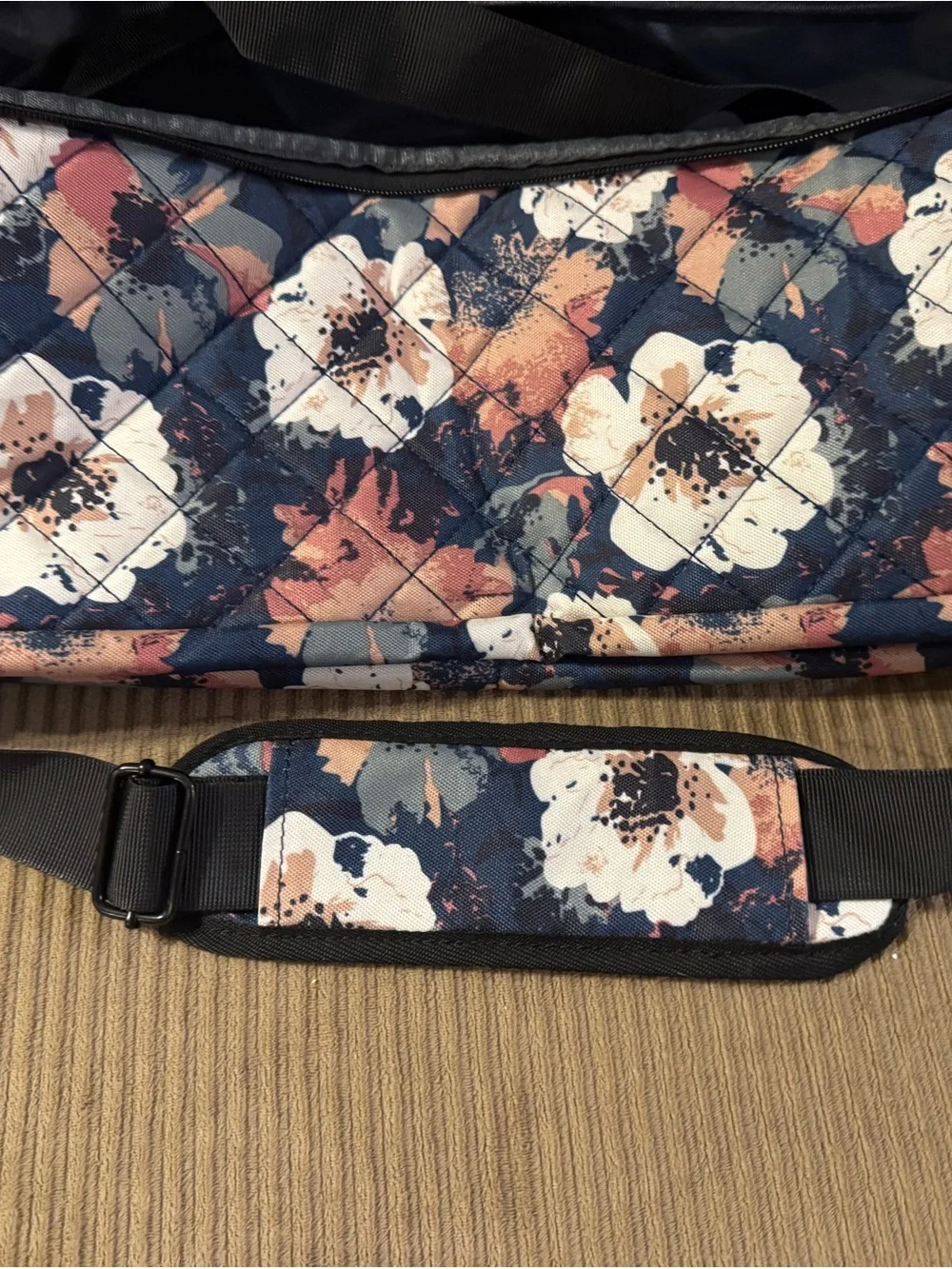 Floral Cricut machine carrier in Navy, Blush & Cream